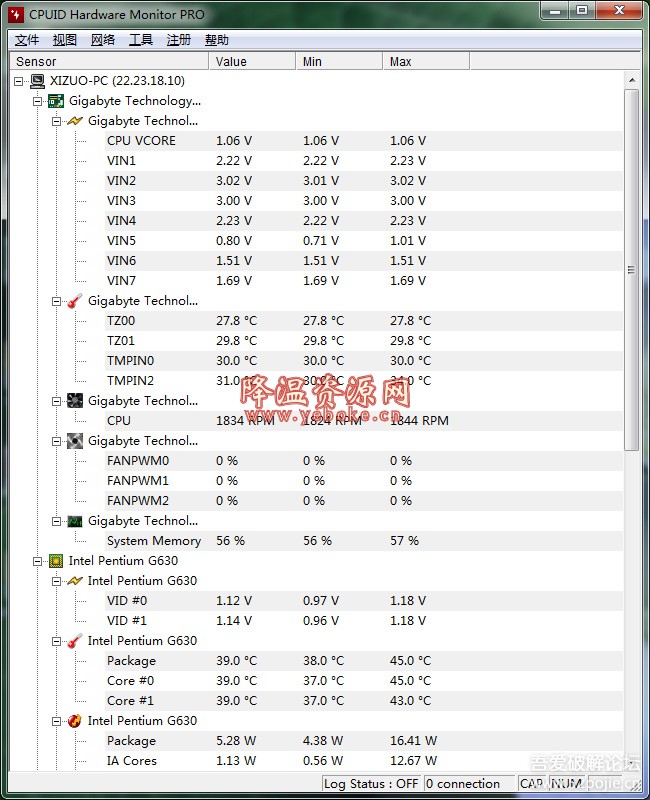 HWMonitor PRO 1.35(激活/汉化)版 Windows 第1张