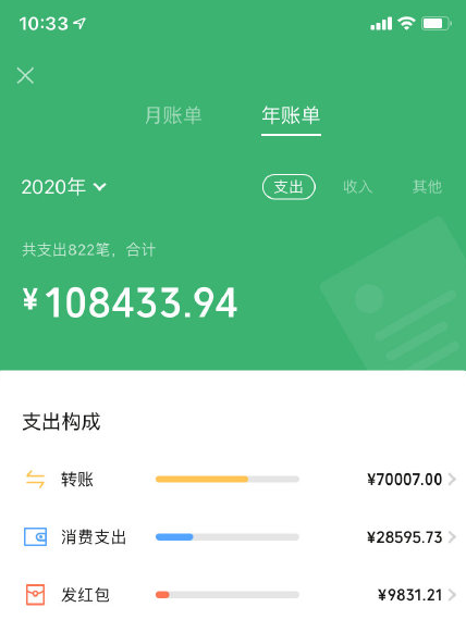 2020微信年度账单查看方法，看看2020年用了多少钱